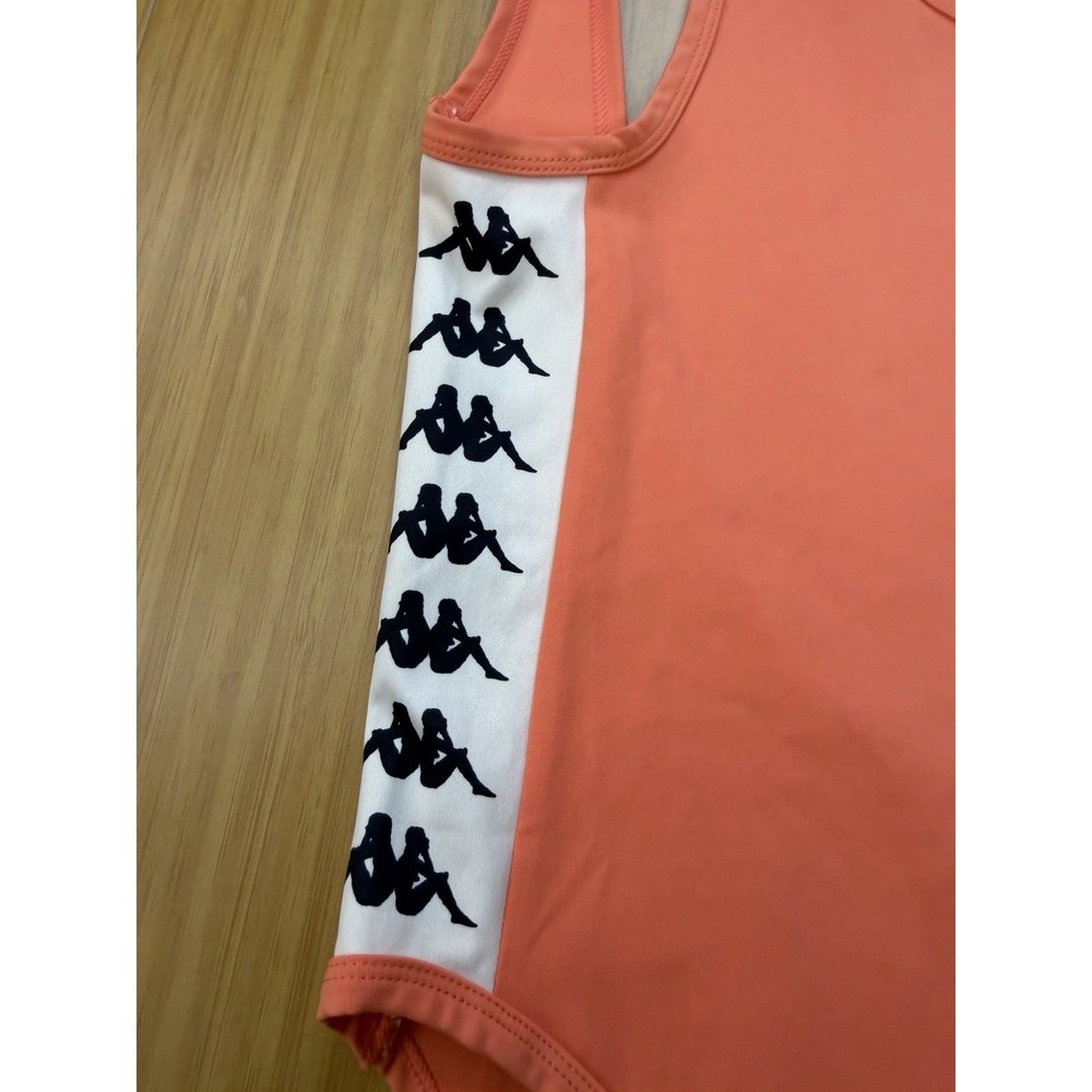 Kappa Banda Aubers Bodysuit Salmon Pink Skin Fit Low Back Small NWT - Picture 3 of 6